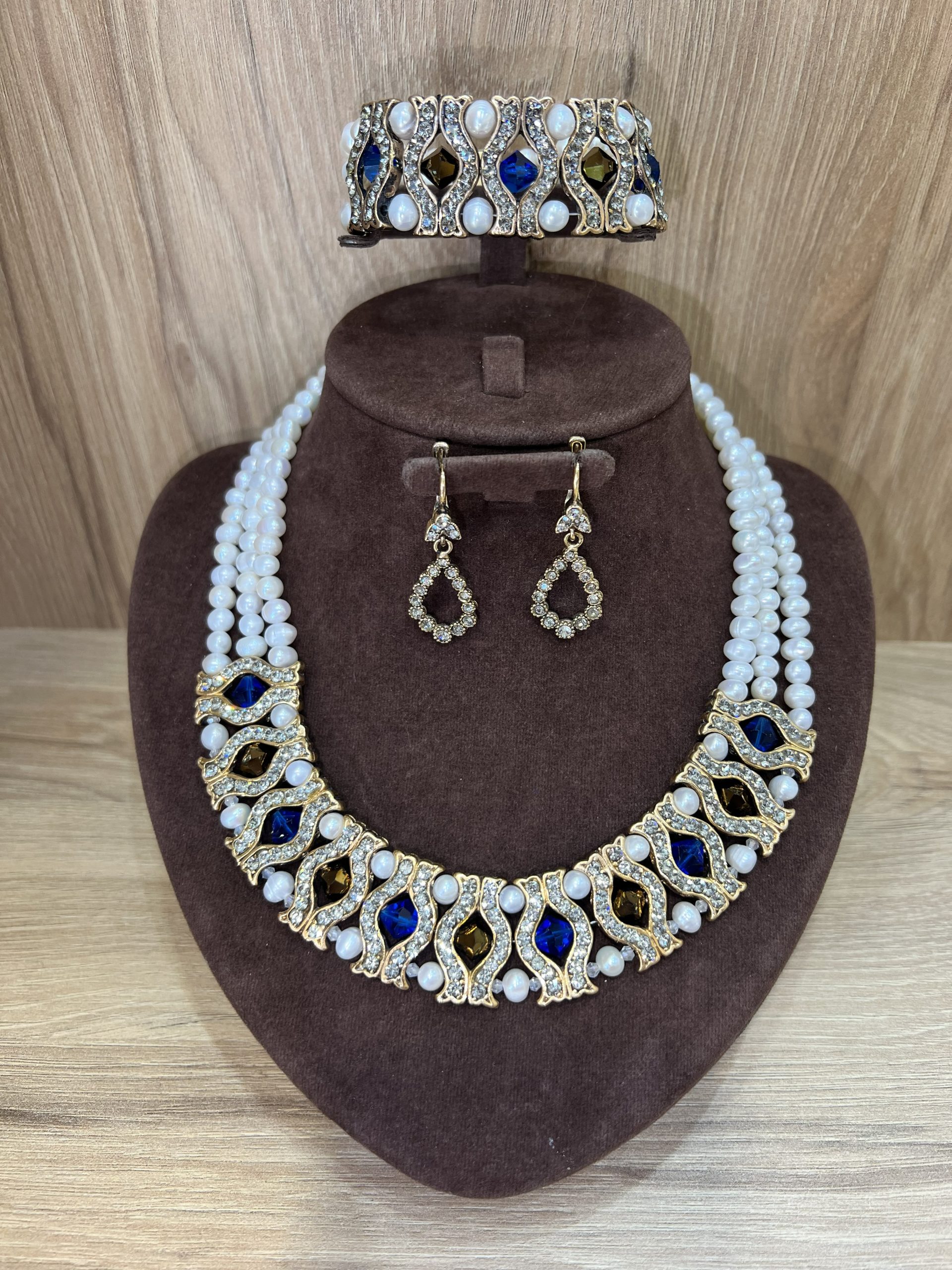 Parure 7.0 Parure Lalla Nelya Bleu et Doré – Image 1